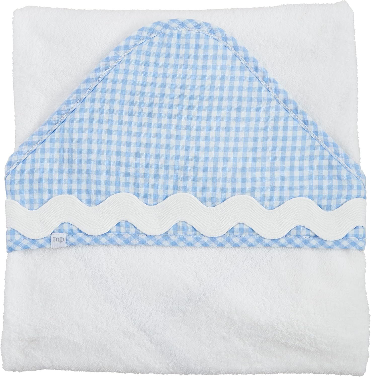 Mud Pie Childrens Blue Gingham Hooded Towel