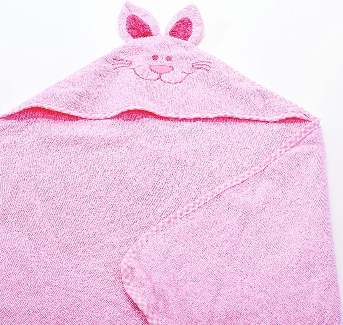 Lillian Vernon Pink Bunny Hooded Towel for Baby - 100 Cotton