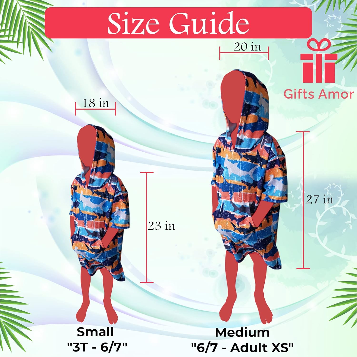 Dinosaurs Hooded Towel for Kids Small