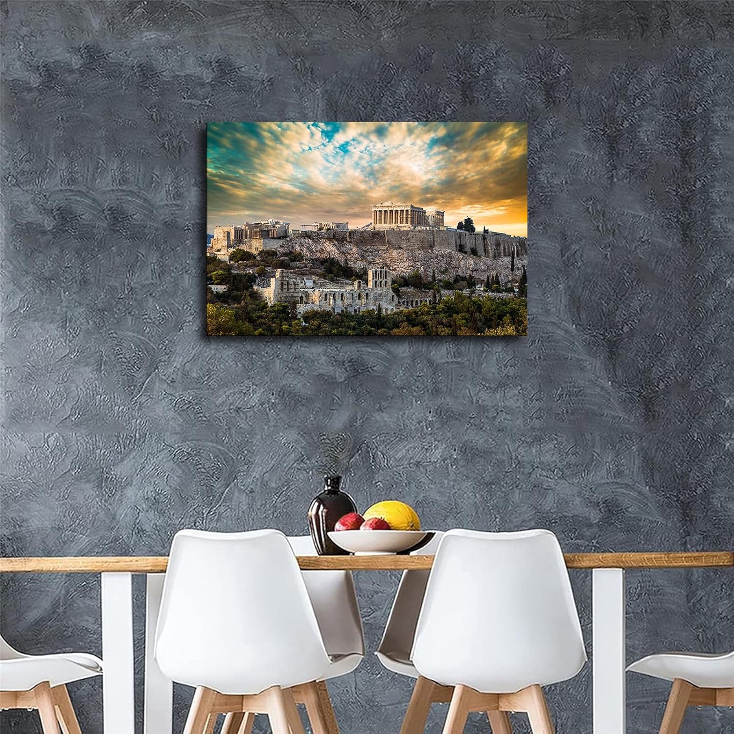 Greece Athens Ancient City Landscape Framed Poster Canvas Wall Art Print 16x24inch