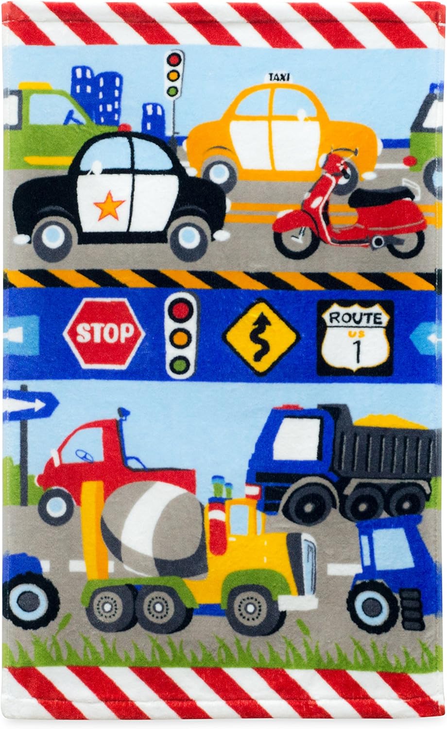 Dream Factory Trains and Trucks Cotton Hand Towel for Kids