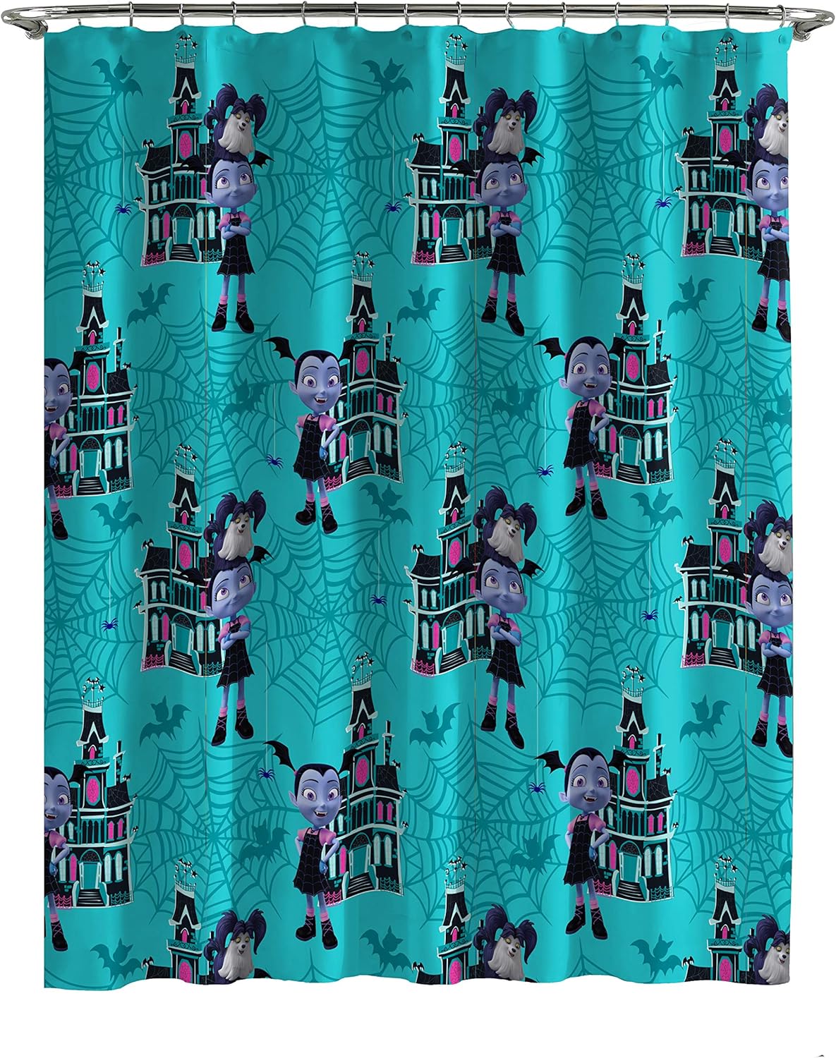 Disney Vampirina Shower Curtain and Hook Set for Kids