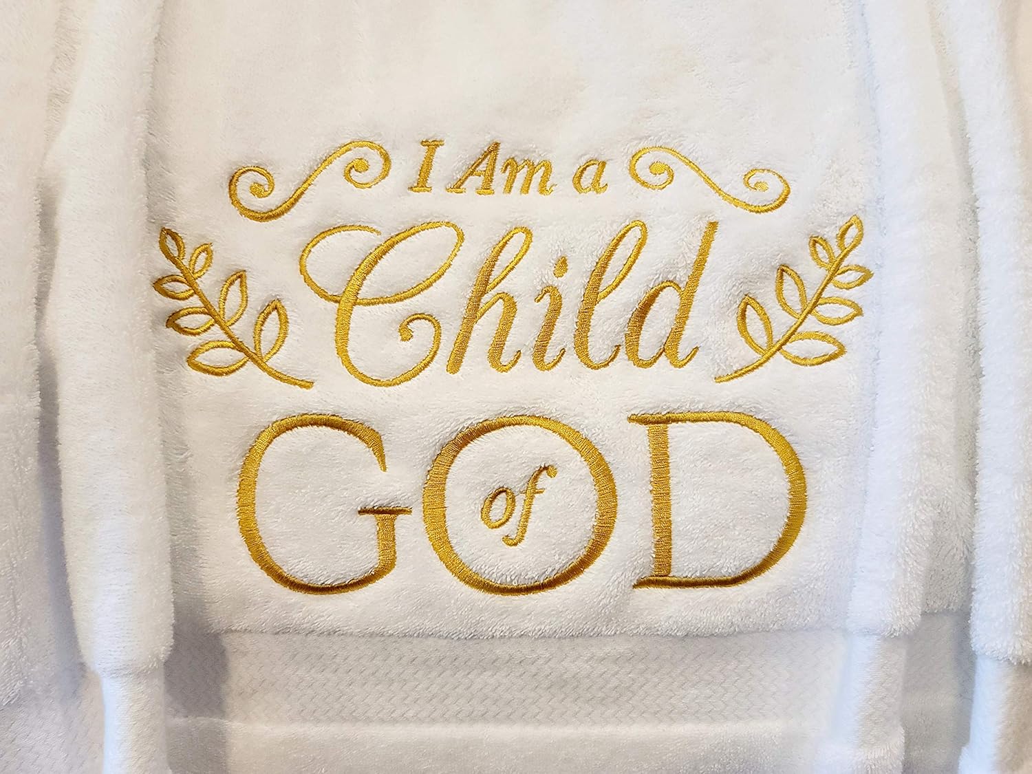 I Am A Child of God Soft White Bath Towel