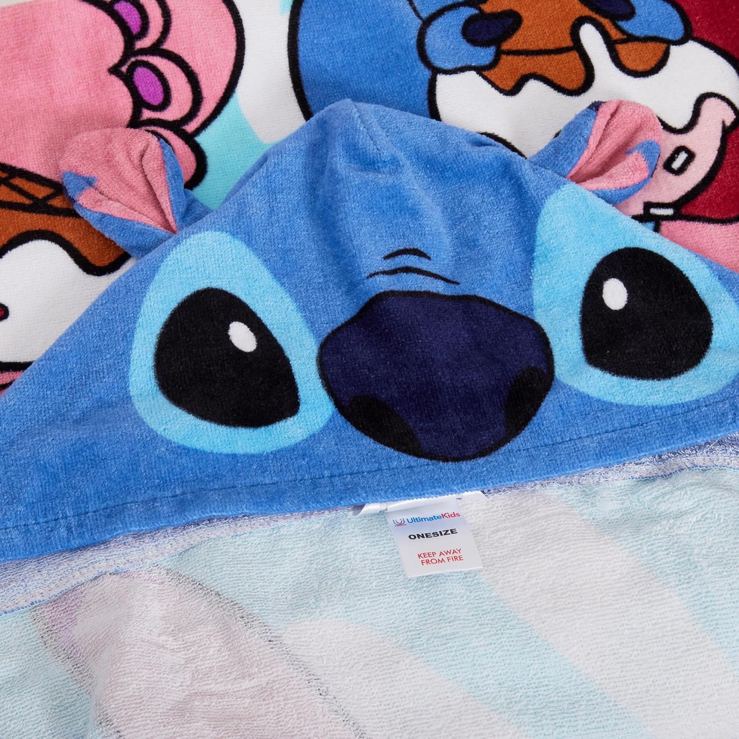 Disney Stitch Hooded Towel Poncho for Kids