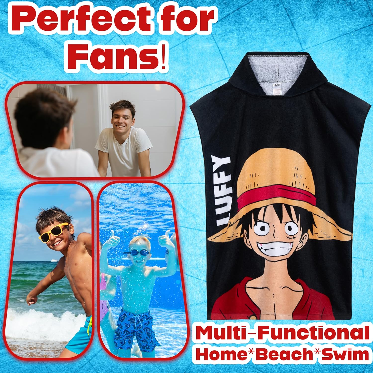 Get Trend One Piece Bath Towel with Hood for Kids