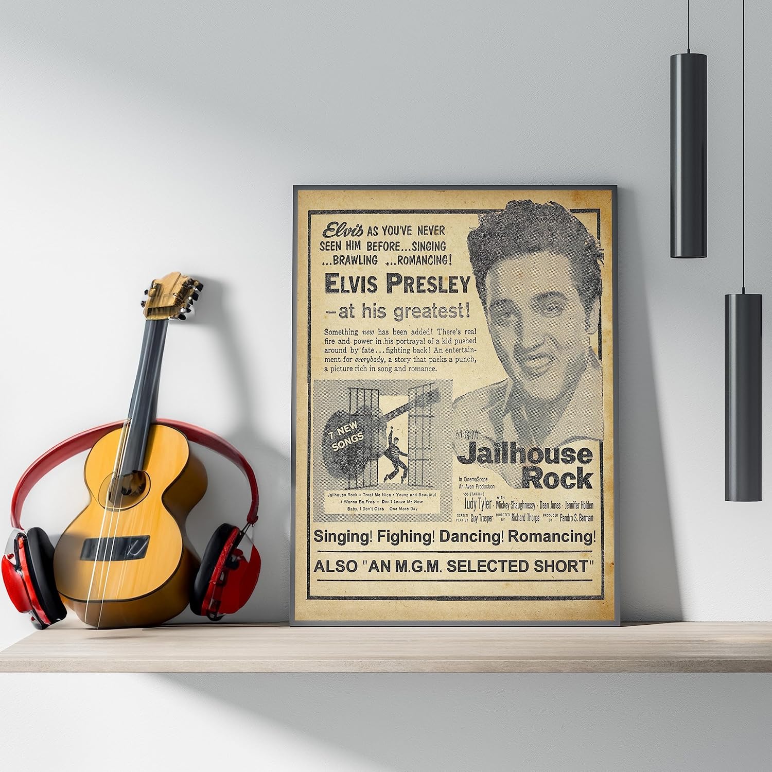 Jailhouse Rock Retro Classic Music Wall Art Print 11x14