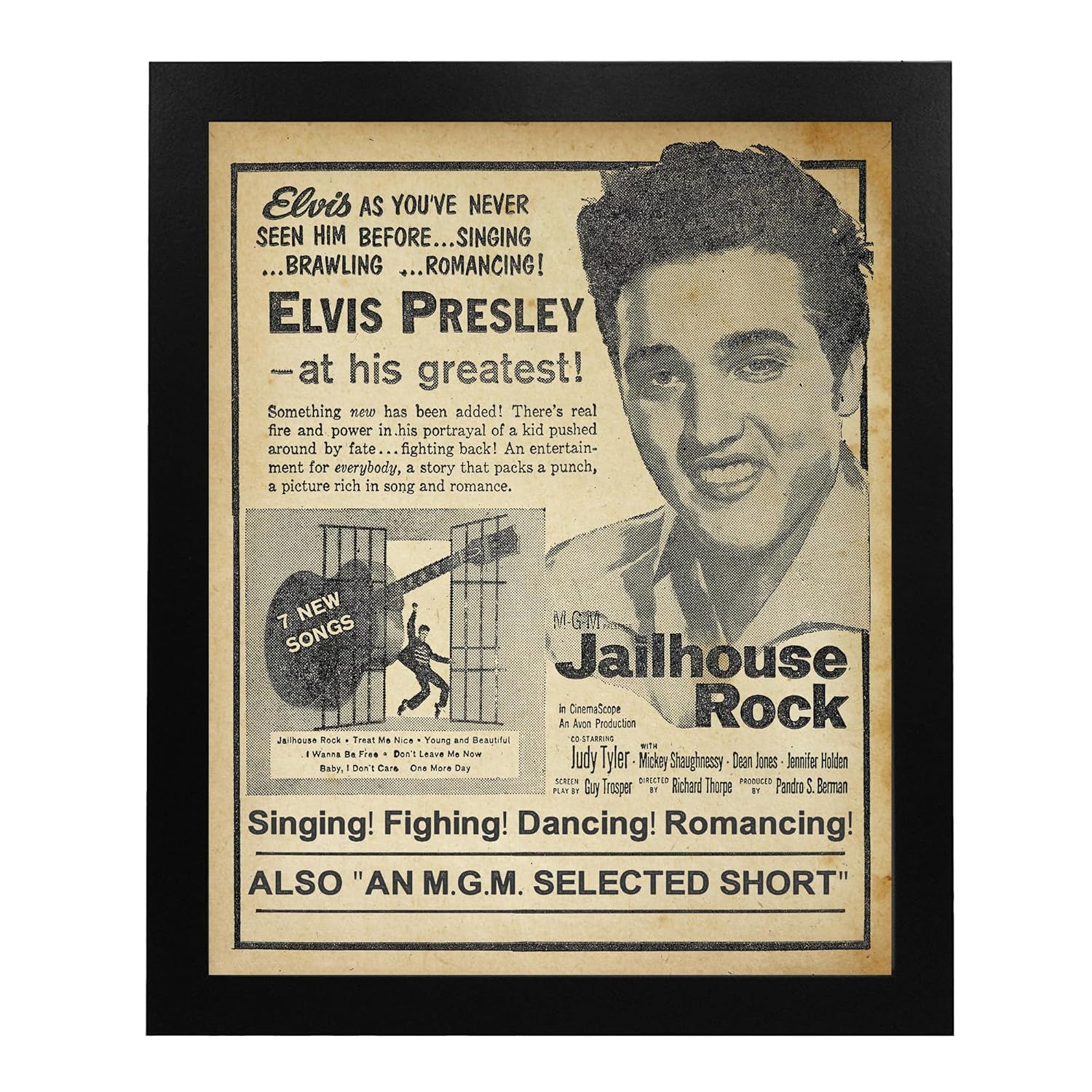 Jailhouse Rock Retro Classic Music Wall Art Print 11x14