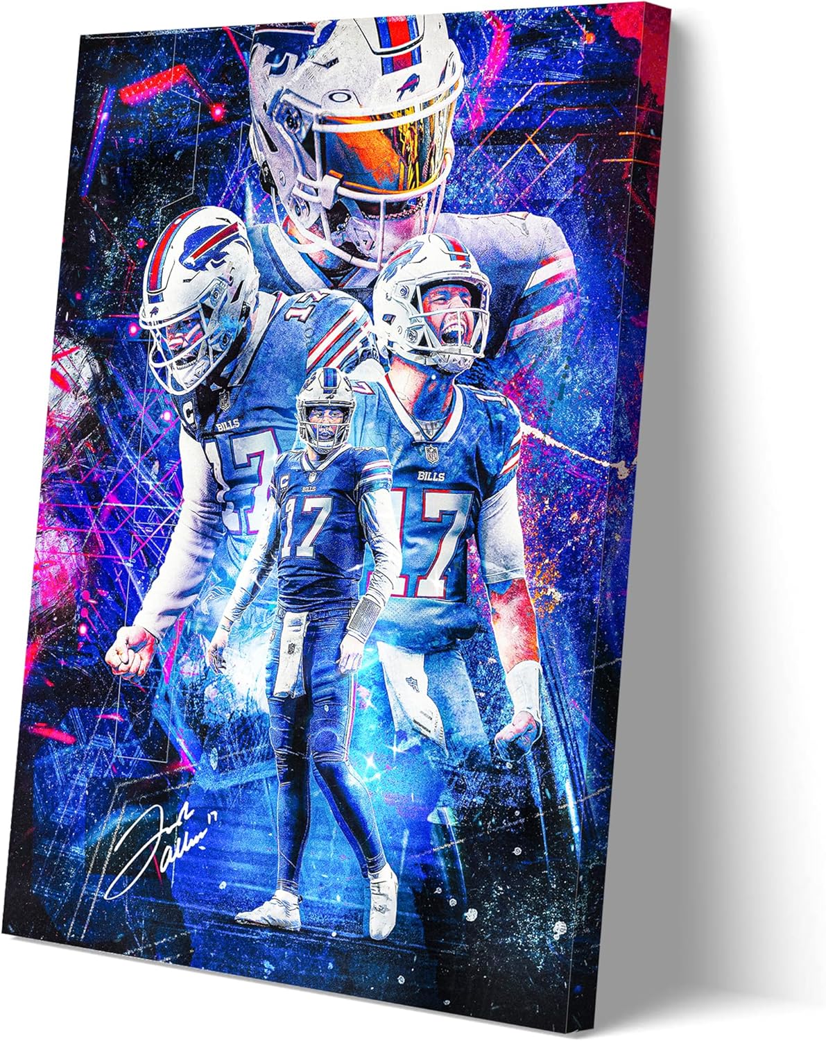 PixelTide Josh Allen Poster Unframed 12x18 Inches