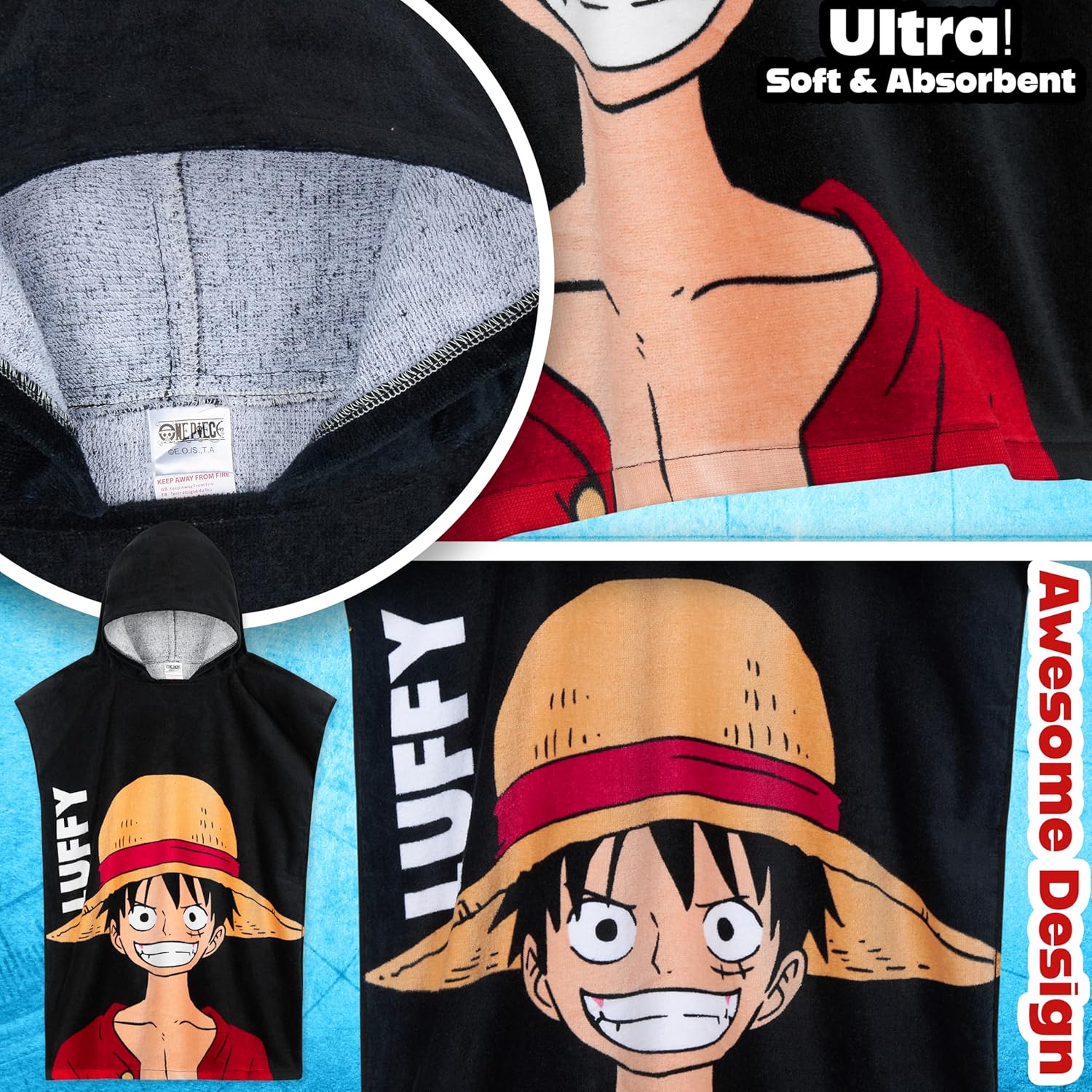 Get Trend One Piece Bath Towel with Hood for Kids