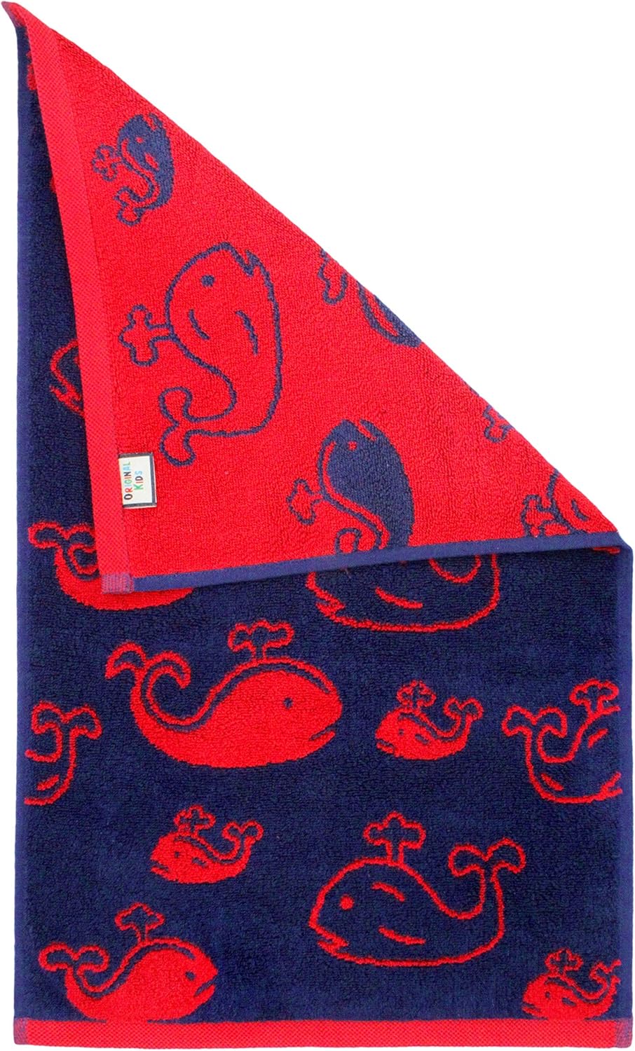 Original Kids Hand Towels Set of 6 Whale Design