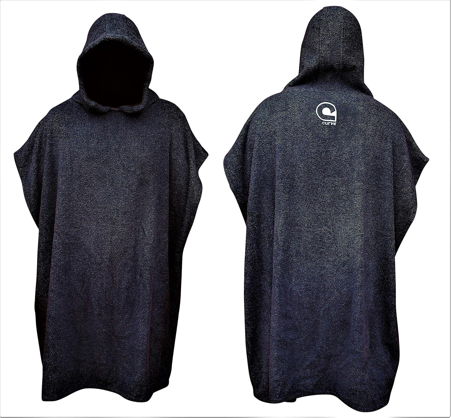 Curve Kids Cotton Swimming Robe Poncho with Hood and Adjustable Sleeves