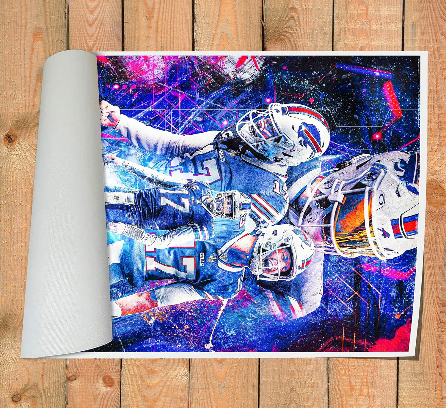 PixelTide Josh Allen Poster Unframed 12x18 Inches